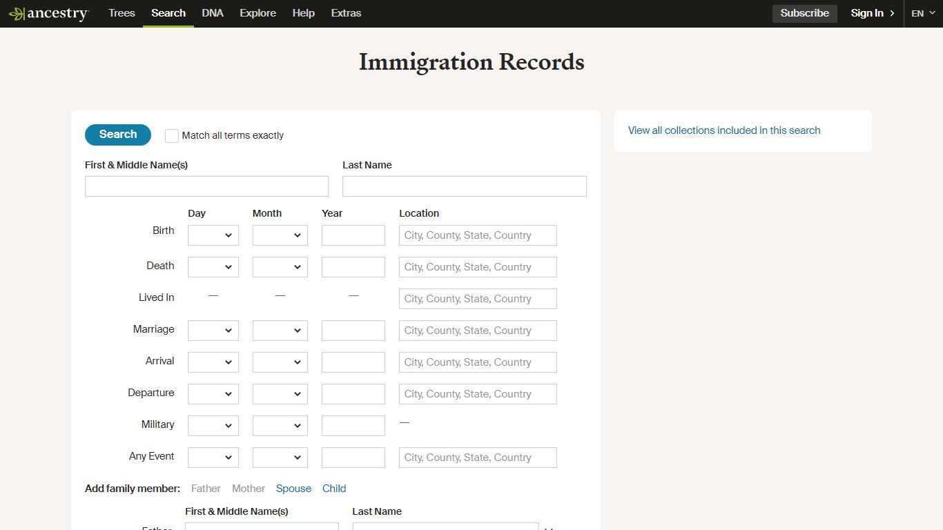Immigration Records - Ancestry